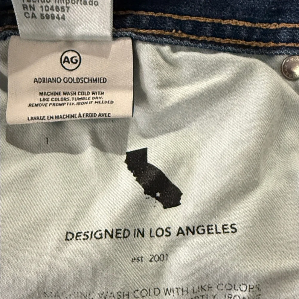 AG Adriano Goldschmied Tailored Leg Denim 360 Dark Blue Straight Jeans